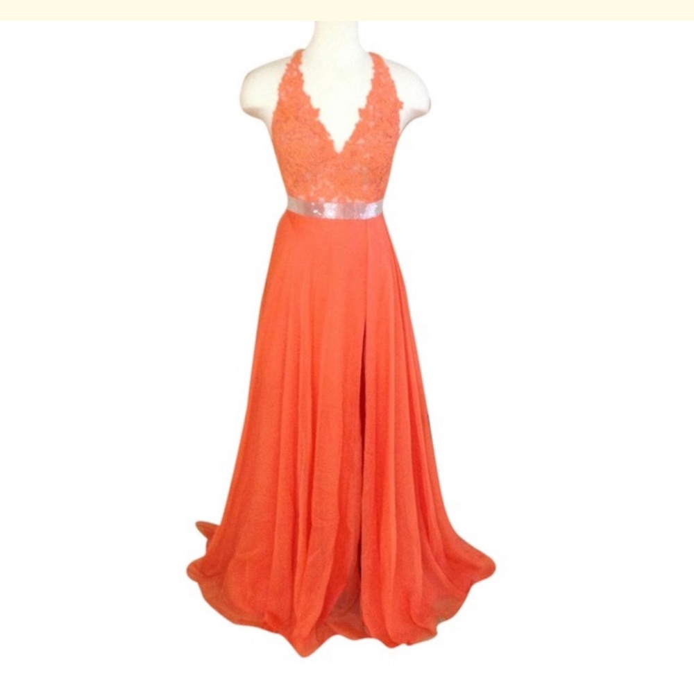 Lace and crystal dress